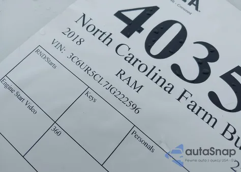 2018 Ram 2500 Tradesman 4X4 6'4 Box из США, поврежденный, VIN 3C6UR5CL7JG222596